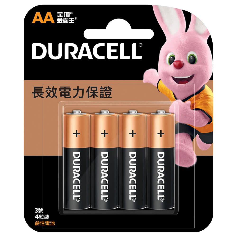 DURACELL 金頂鹼性 3號 電池 4顆入 /卡裝