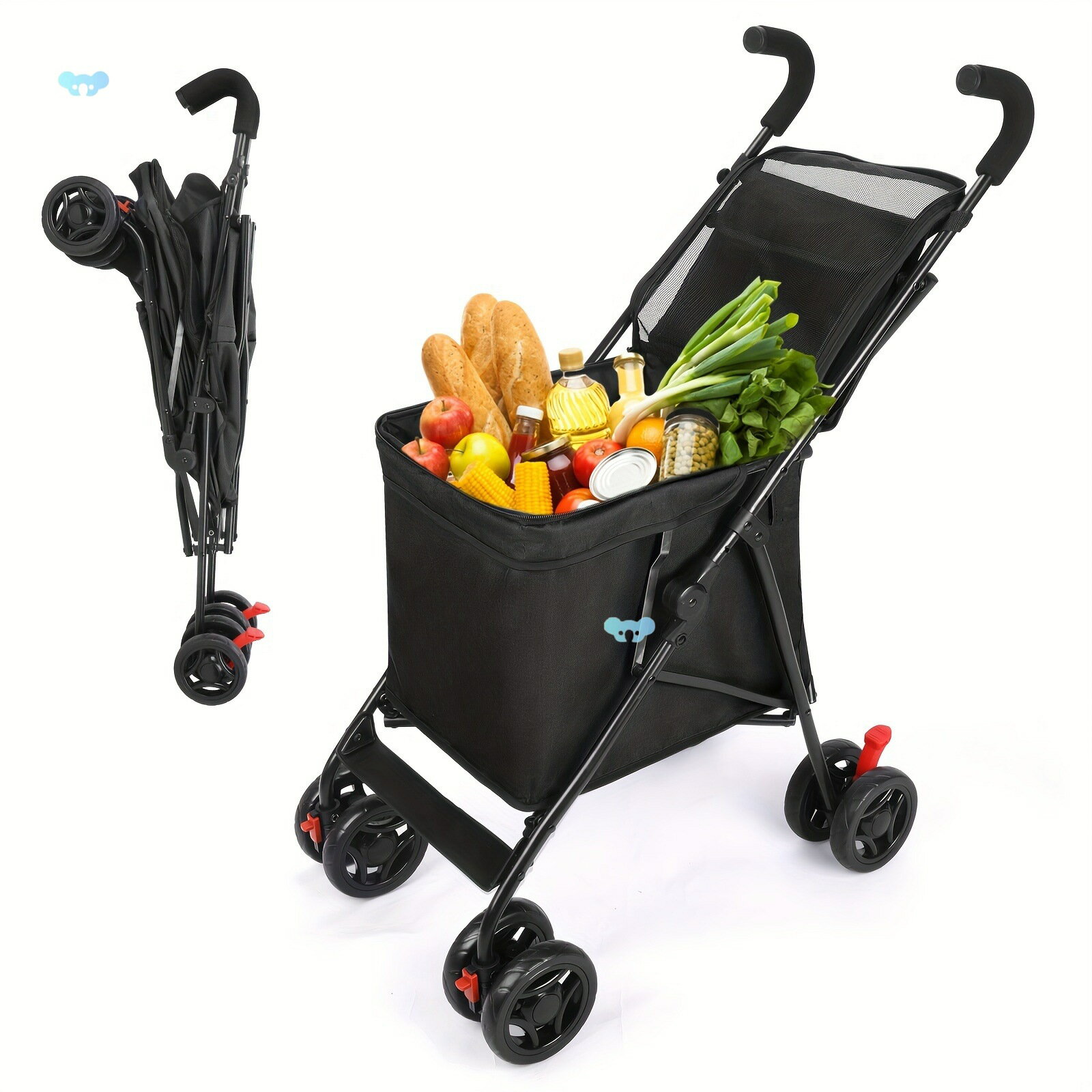 Supermarket Shopping Folding Wagon Cart Heavy Duty Garden