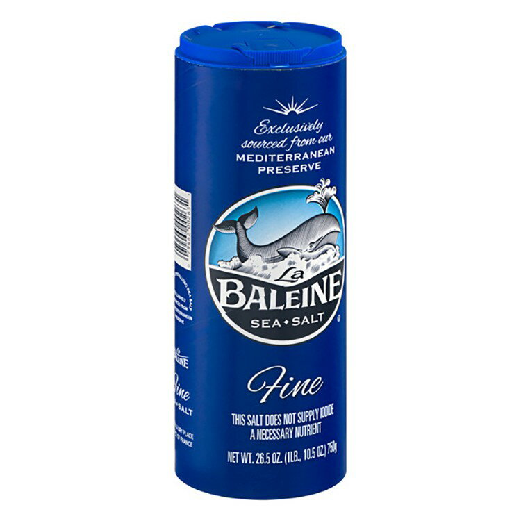 《AJ歐美食鋪》★不含碘★ 法國 La Baleine 鯨魚牌 細海鹽/粗海鹽 500g / 750g 天然鹽晶 無鹹苦味