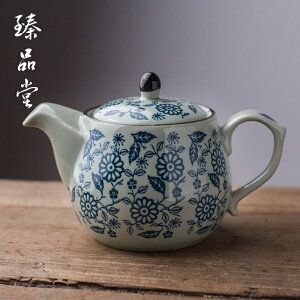 景德鎮青花瓷茶壺陶瓷家用大號大容量泡茶水壺過濾冷熱涼水辦公室1入