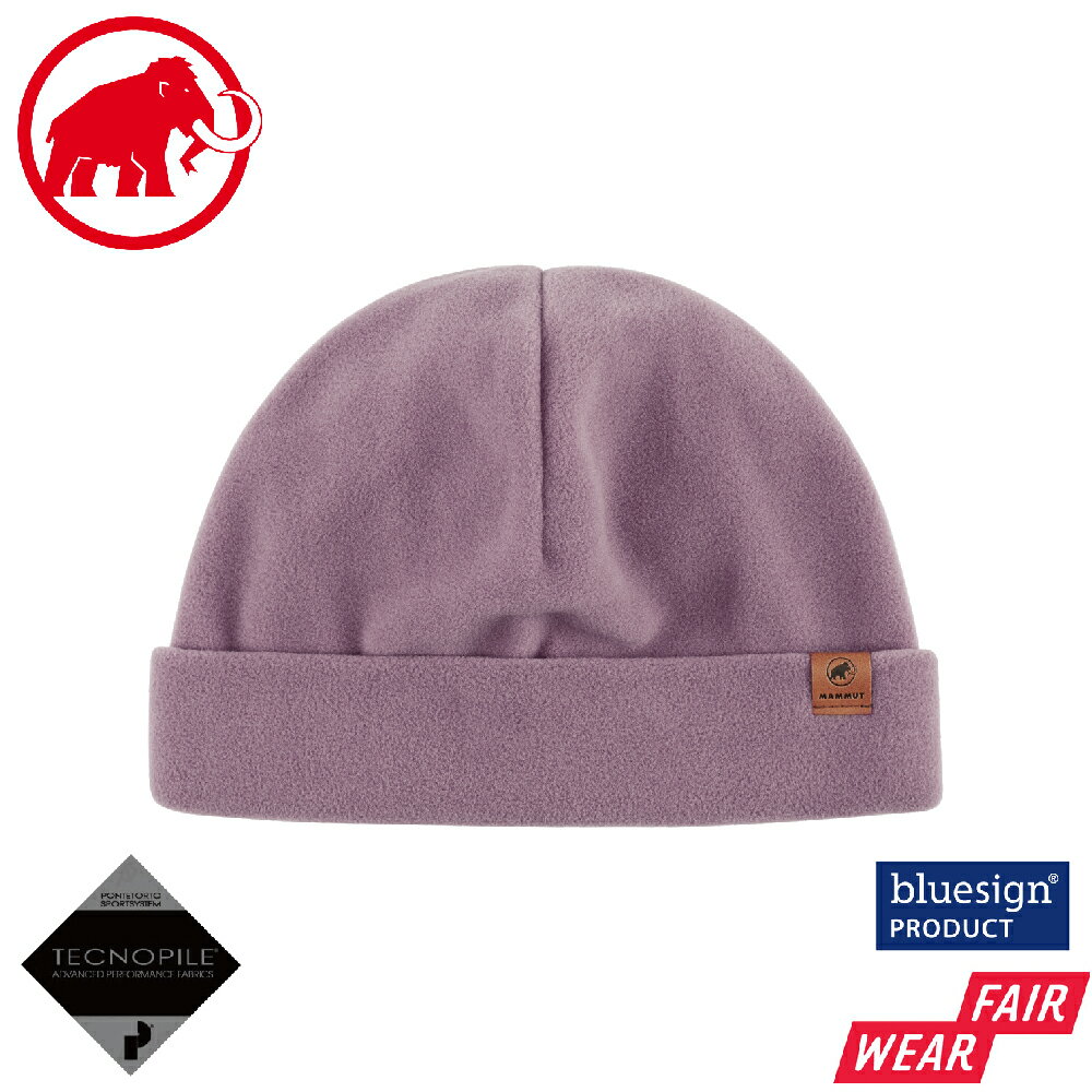 【MAMMUT 長毛象 Fleece Beanie 輕盈柔軟保暖毛帽《波動紫》】1191-00541/保暖帽/針織帽