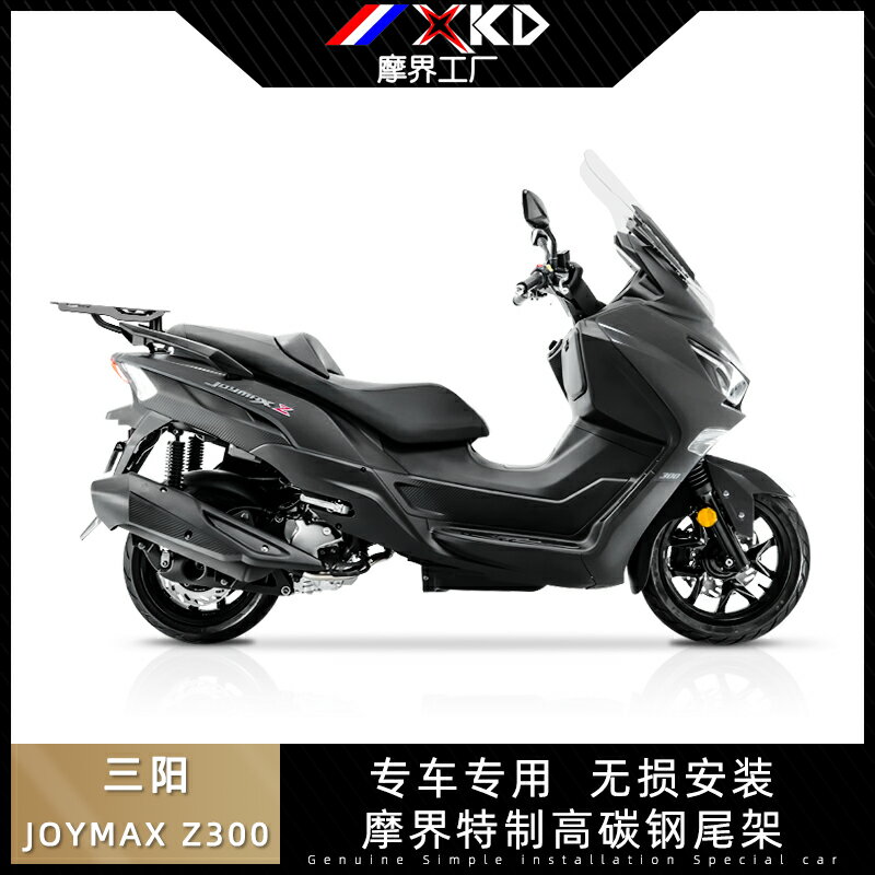 適用于三陽九妹JOYMAX-Z300摩托車改裝尾架后尾箱支架外賣后貨架