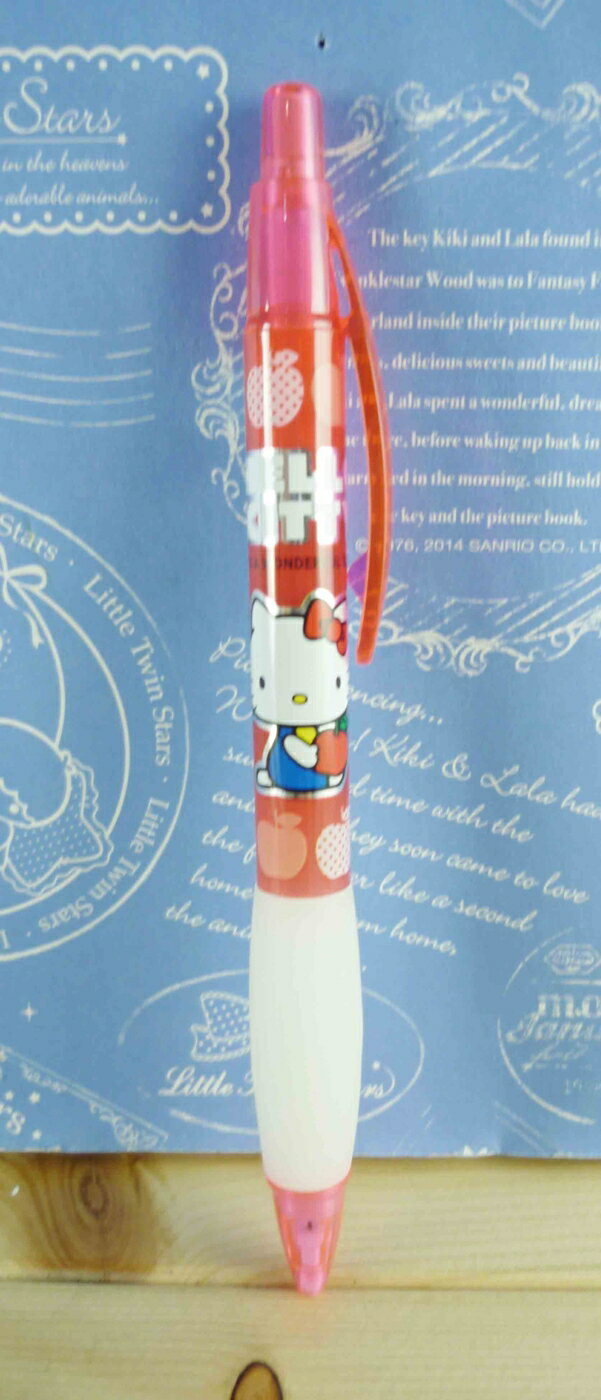 【震撼精品百貨】Hello Kitty 凱蒂貓 KITTY自動鉛筆-抱蘋果圖案-紅色 震撼日式精品百貨