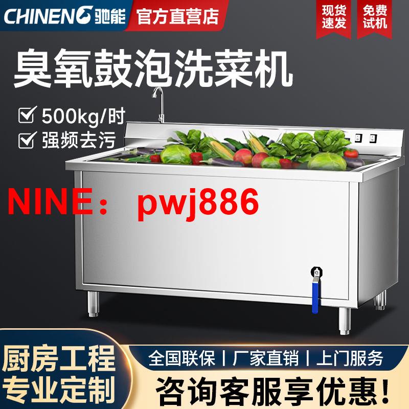 [臺灣公司貨 可開發票]馳能水果蔬菜清洗機商用全自動去農藥殘留消毒臭氧凈化器洗菜肉機