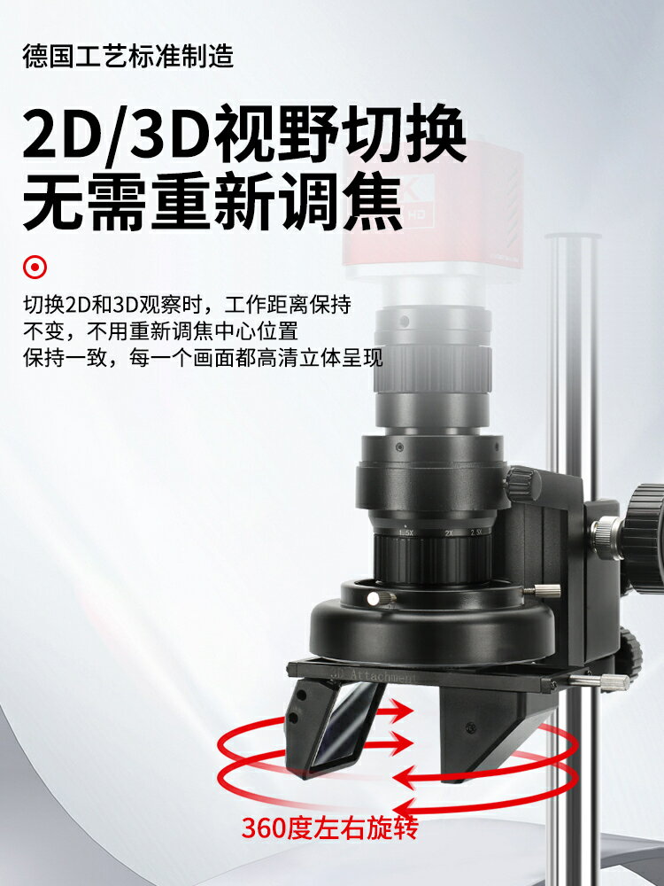 【台灣公司 可開發票】洛司4K3D體視顯微鏡電子CCD專業級USB3.0工業光學式手機維修檢測量線路板專用高清臺式數碼放大器焊接工具 1