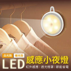 【人來即亮！小巧易安裝】LED感應夜燈 紅外線感應燈 自動感應燈 感應夜燈 照明燈 床頭燈 【G1217】