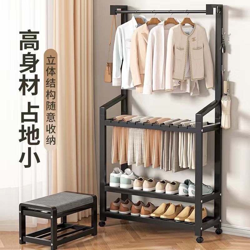免運/特惠 工廠直銷 衣帽架落地立式衣架晾衣架臥室掛衣架家用簡易加厚收納衣服架子特惠/快速出貨/開立發票Z1026
