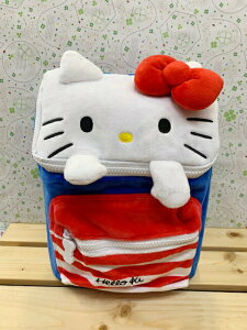 【震撼精品百貨】Hello Kitty 凱蒂貓 KITTY兒童用後背包-線條藍#10445 震撼日式精品百貨