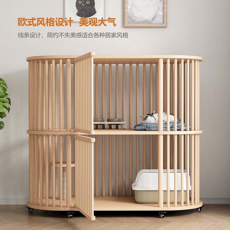 公司貨 貓籠 貓別墅 貓窩 貓屋 貓咪籠子 貓咪豪華別墅 實木貓籠子多層大空間豪華貓別墅圓形貓屋貓房子貓咪隔離木質籠子