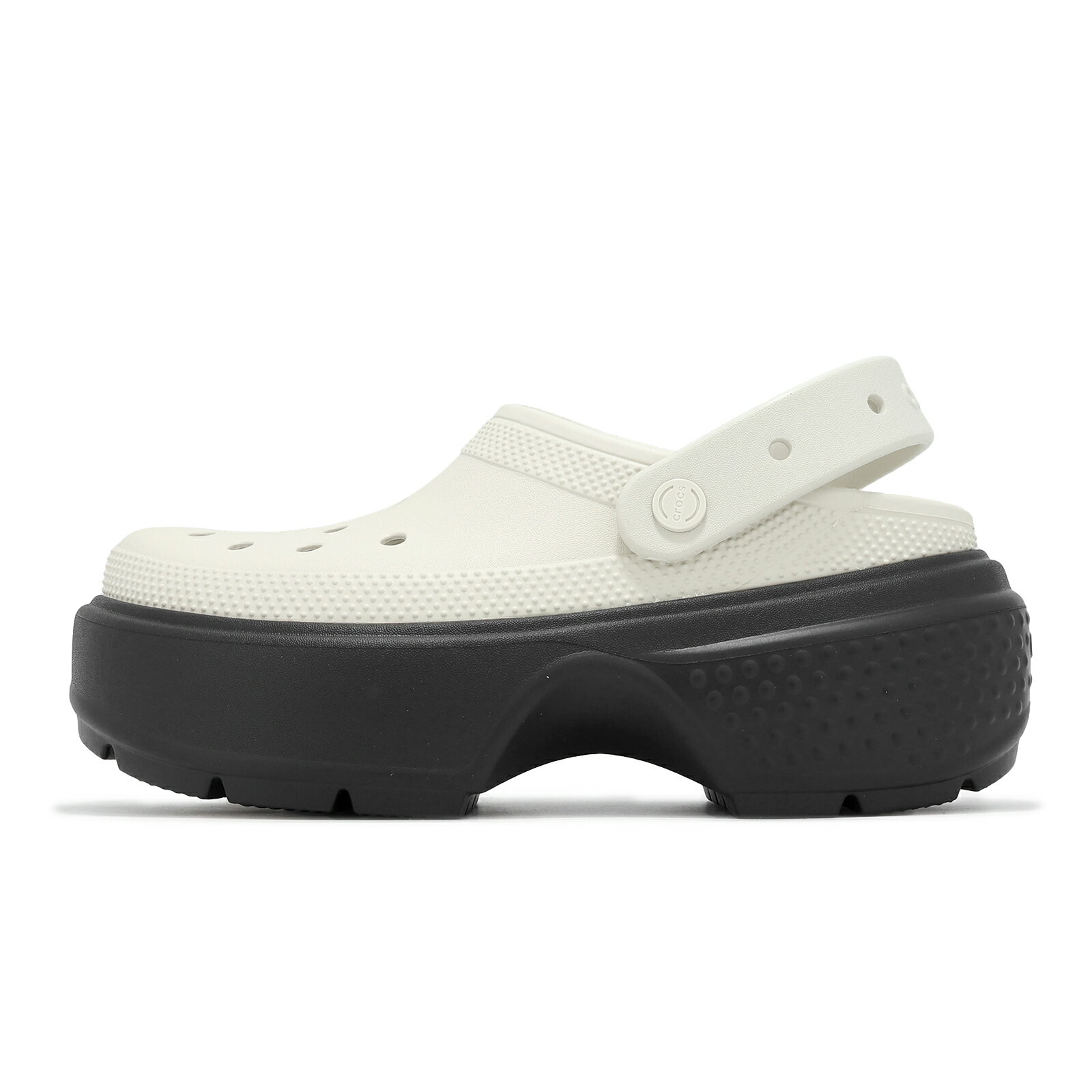 Crocs 洞洞鞋 洞洞鞋 Stomp Clog 男鞋 女鞋 亞麻白 黑 雪屋克駱格 厚底 涼鞋 休閒鞋 卡駱馳 2093471HR