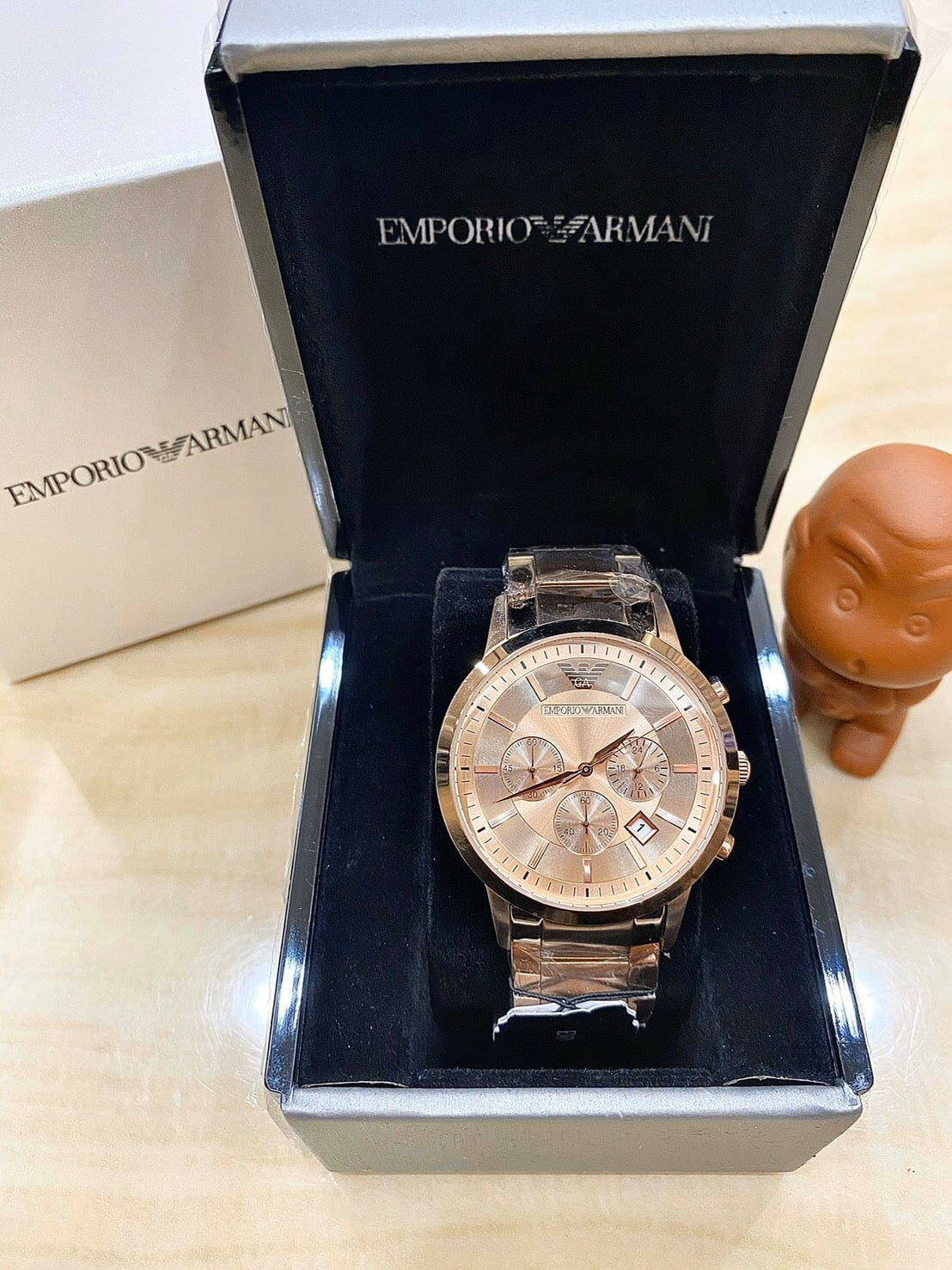 帝安諾 實體店面 EMPORIO ARMANI AX 阿曼尼 玫瑰金 腕錶 三眼 計時錶 石英 手錶 AR2452【APP下單享4%點數】