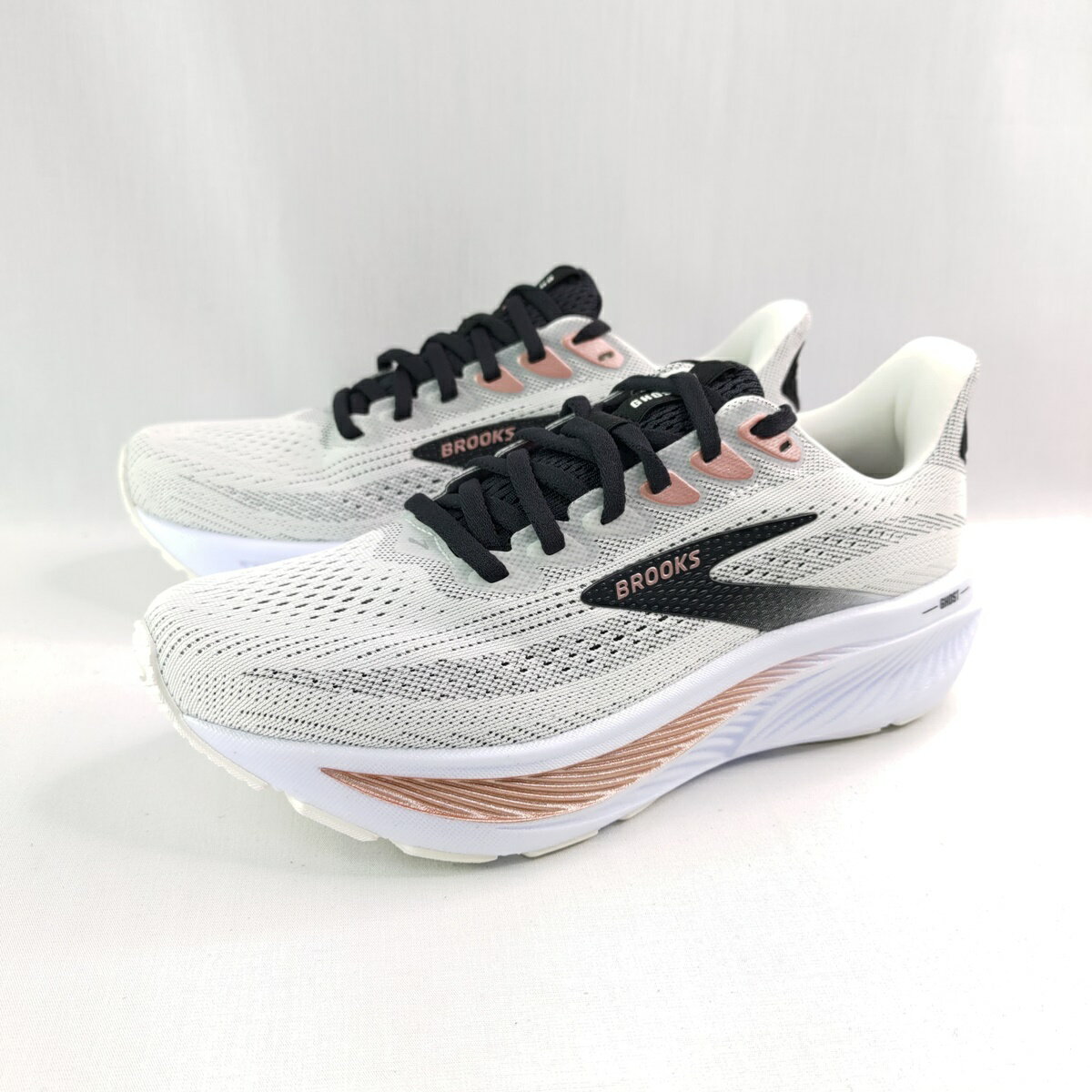 BROOKS 1204311D105 Ghost 17 女款慢跑鞋 魔鬼系列 D寬楦 灰白玫瑰金【iSport愛運動】