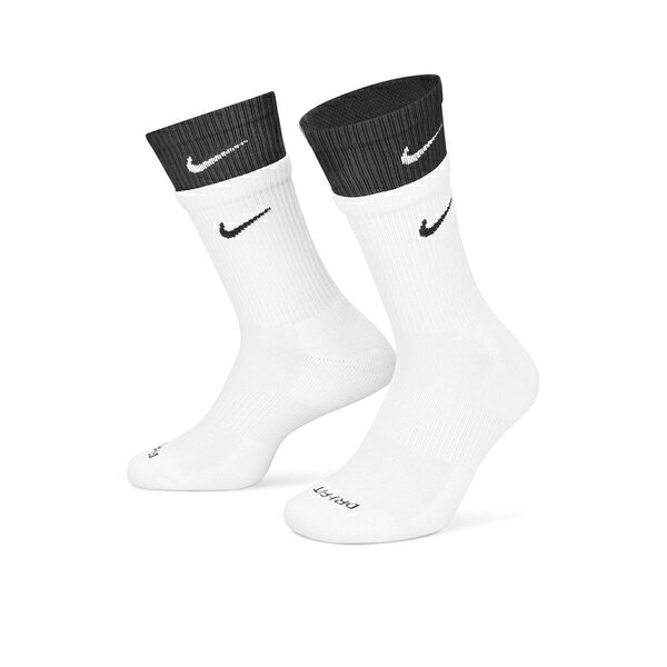 【滿額現折300】NIKE 襪子 EVERYDAY PLUS 黑白 雙層 單雙入 中筒襪 長襪 DD2795-104