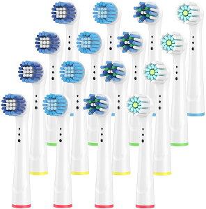 【日本代購-現貨】電動牙刷 替換刷頭 歐樂B 適用 Oral B 基礎刷 軟刷 白清刷 帶牙縫刷刷 多動式刷頭 4支×4套=16支
