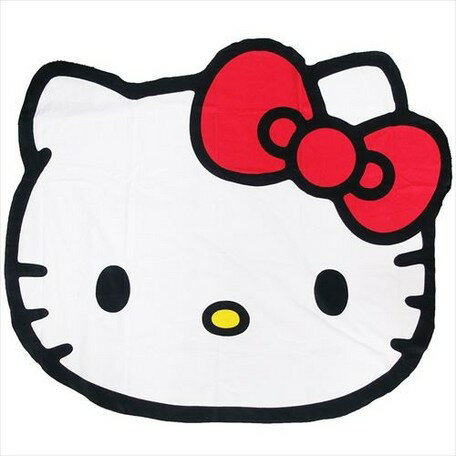 大賀屋 日貨 Hello Kitty 大毛巾 浴巾 毛巾 海灘巾 游泳巾 大頭 凱蒂貓 KT 三麗鷗 J000130390013039