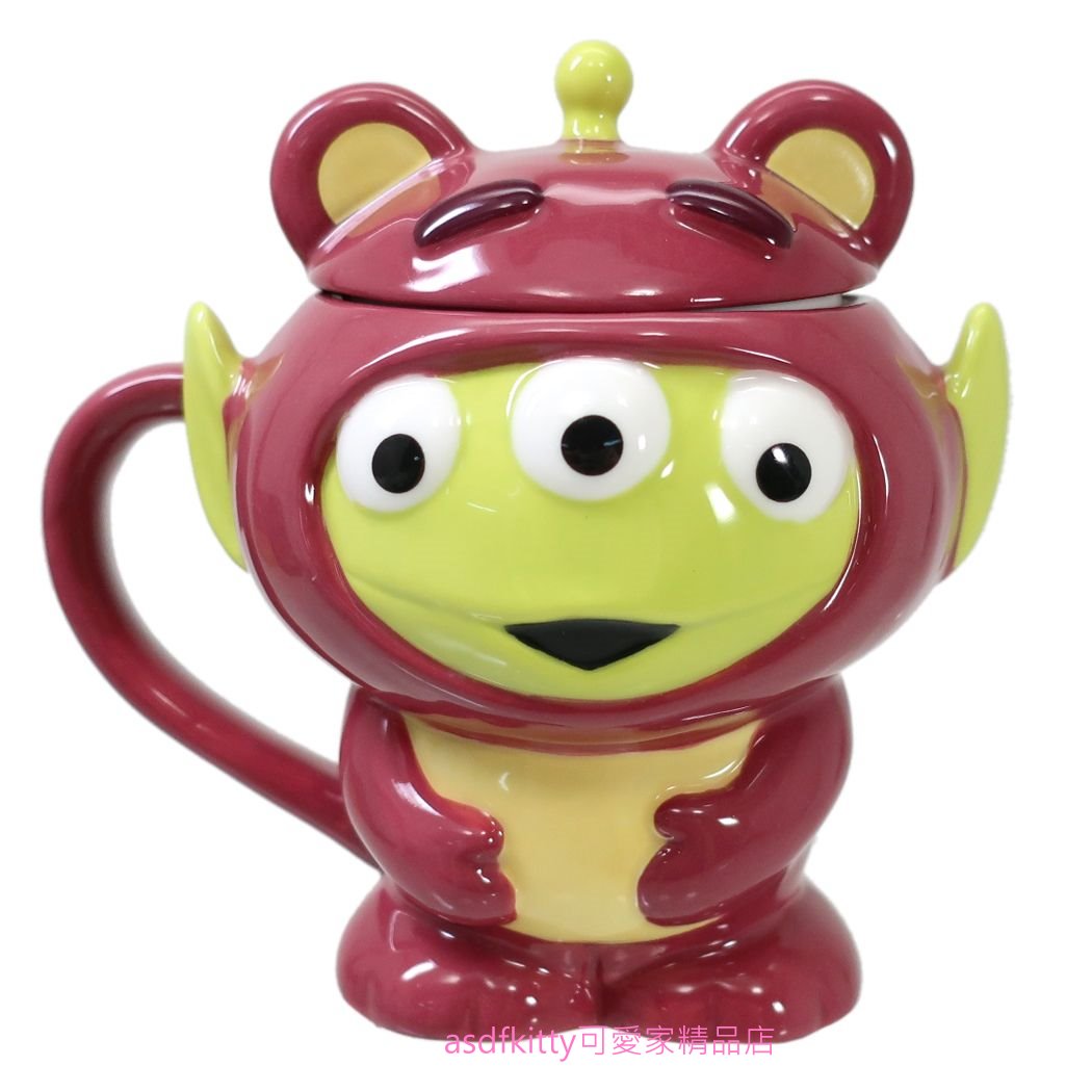 asdfkitty*迪士尼 玩具總動員 三眼怪變身熊抱哥造型有蓋陶瓷馬克杯/收納罐-當擺飾也很好看唷-250ML-日本正版商品
