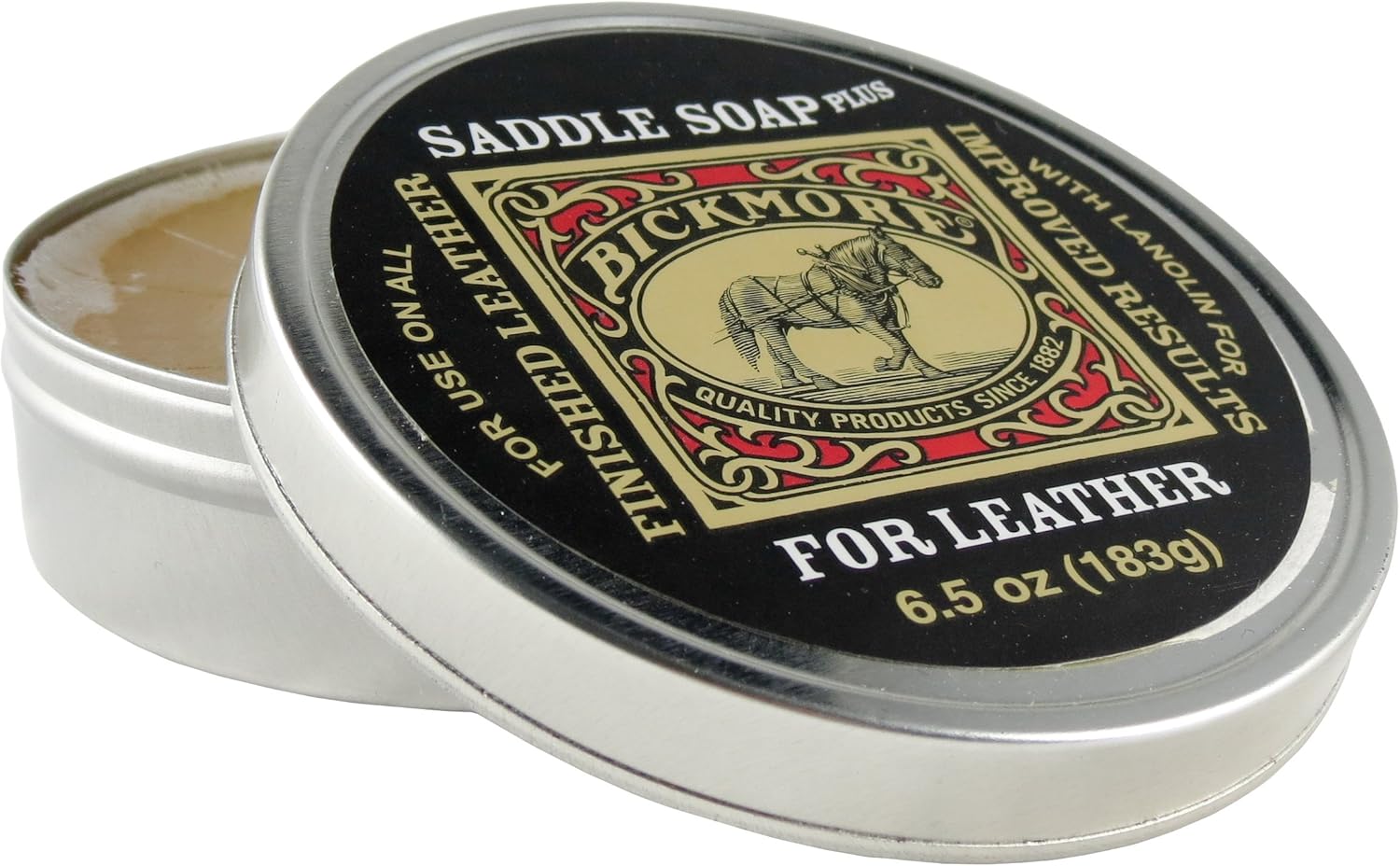 [5美國直購] Bickmore Saddle Soap Plus 6.5oz 183g 馬鞍皂+羊毛脂清潔劑 保養劑