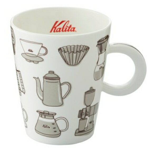 金時代書香咖啡 Kalita 陶瓷馬克杯系列圖案 棕色 280ml #73109