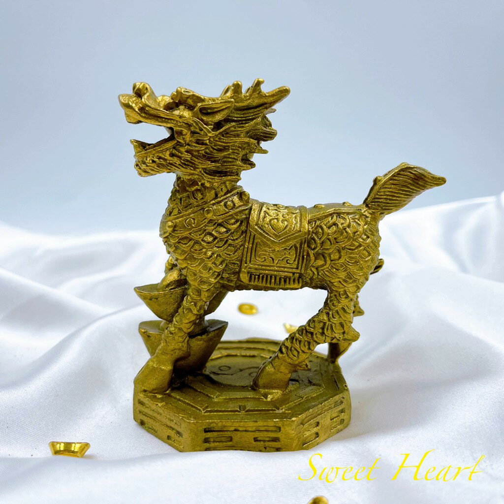 Sweet Heart 田芯開運精選 💯銅麒麟 麒麟踩八卦 一對 鎮宅 擋煞 招財進寶 大對 加持 開光加持 2