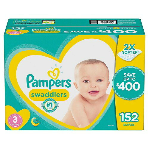 Tradecozone: Pampers Swaddlers Diapers, Size 3 (152 ct.) | Rakuten.com