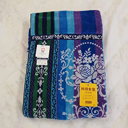 imabari towel 【日本代購】japan 今治毛巾品牌認證品毛巾毯單人尺寸加厚款 日本製 - 藍色
