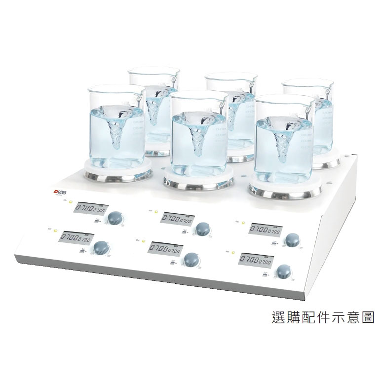 《DLAB》電磁攪拌器 六點式 MS-M-S6 Stirrer with Heating, 6 Channel