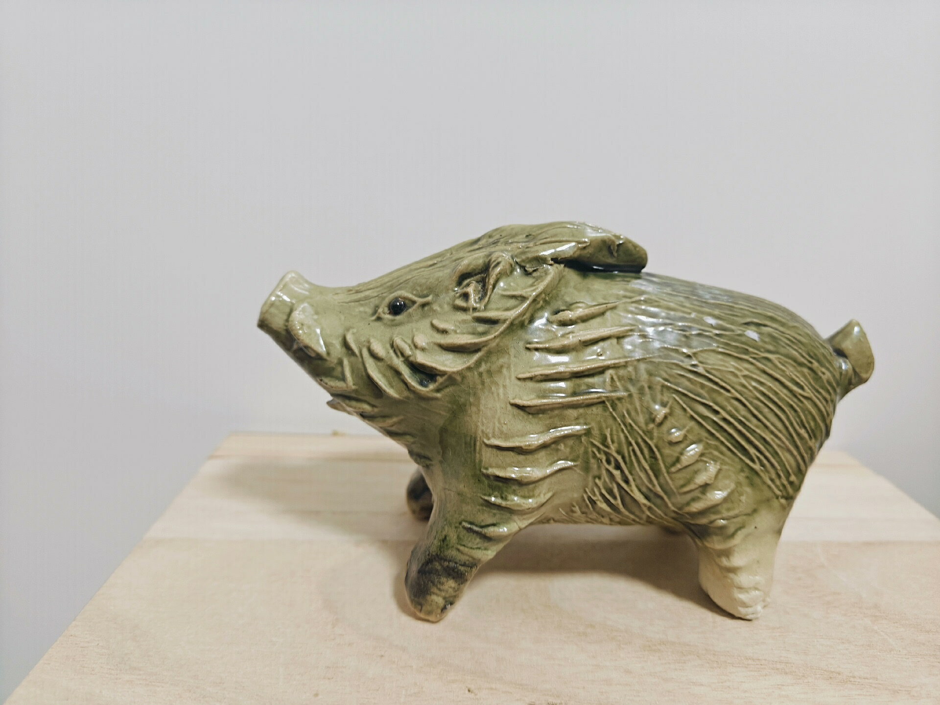 日本陶土擺飾 日本干支豬擺飾