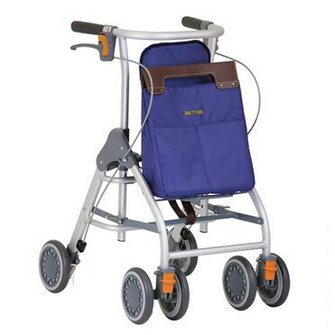 日本幸和TacaoF助行器KWAW04(藍色) 帶輪型助步車 步行輔助車 助行椅