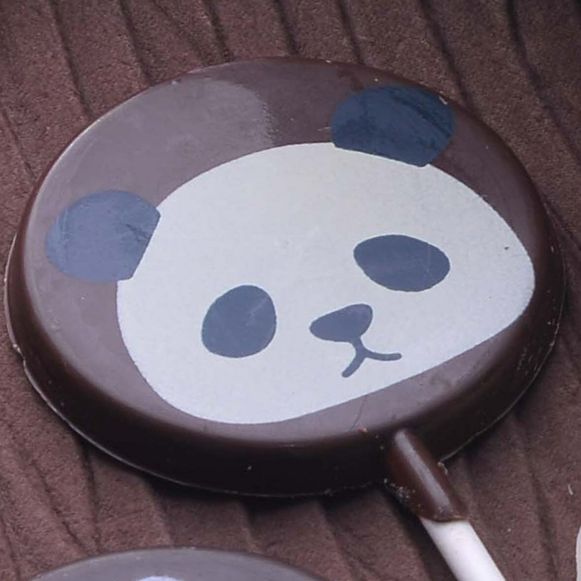 療癒系小物-動物造型巧克力棒棒糖-熊貓 (22g/支)｜Kreative Chocolate創意巧克力