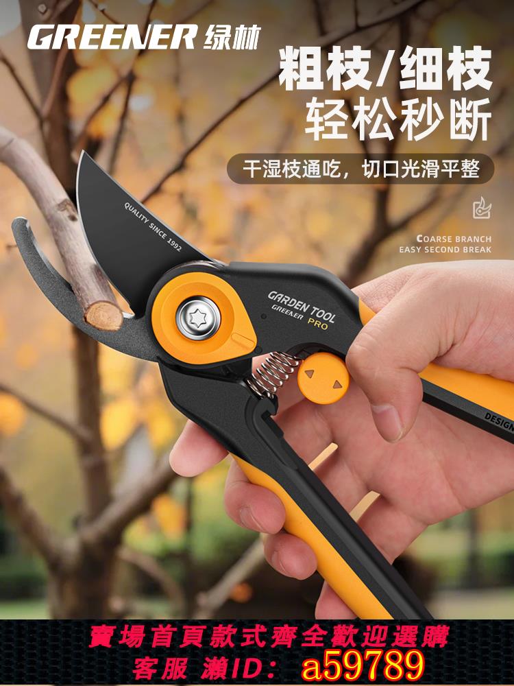 【臺灣公司 可打統編】綠林省力剪刀修枝剪果樹家用剪花園藝剪刀強力剪子花卉花剪專用