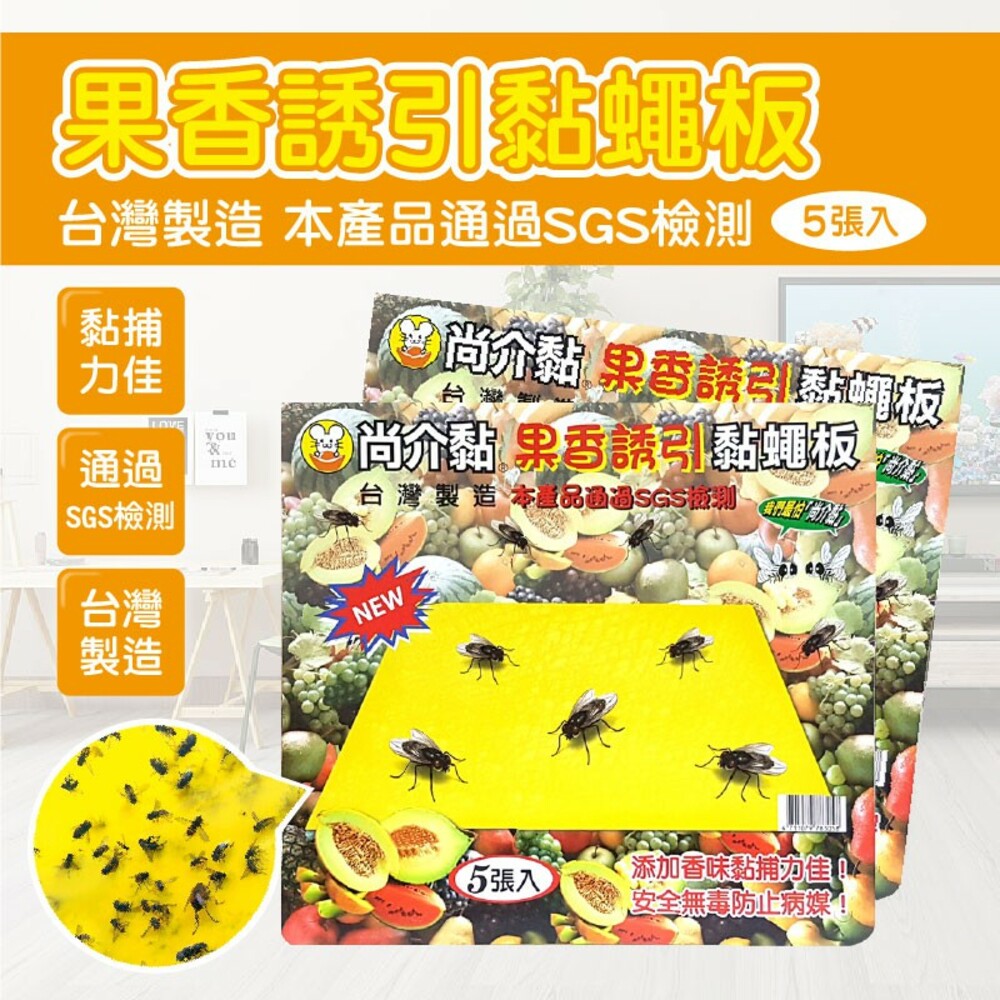 【尚介黏】果香蠅紙板(五張入) 黏繩紙 2