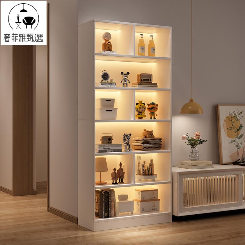 附發票 電視櫃 旁置物架家用書架簡易落地收納過道小櫃 子客廳多層靠墻書櫃