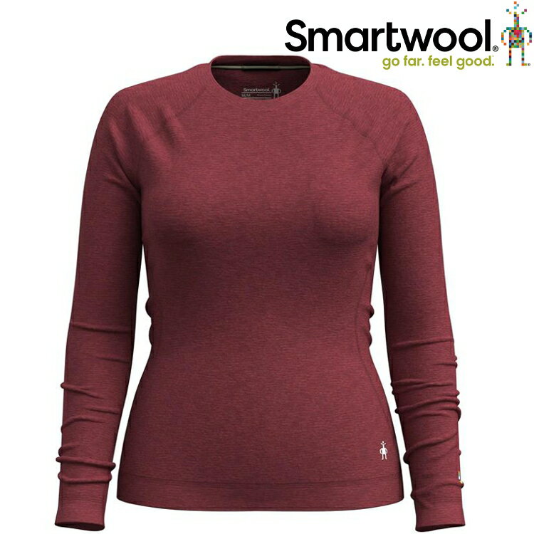 Smartwool Thermal 女款 美麗諾羊毛圓領長袖排汗衣 SW016370 N69 醋栗暗紅