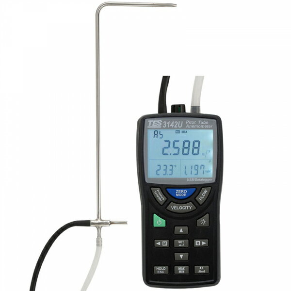 《TES》皮托管風速計差壓計 TES3142 Anemometer
