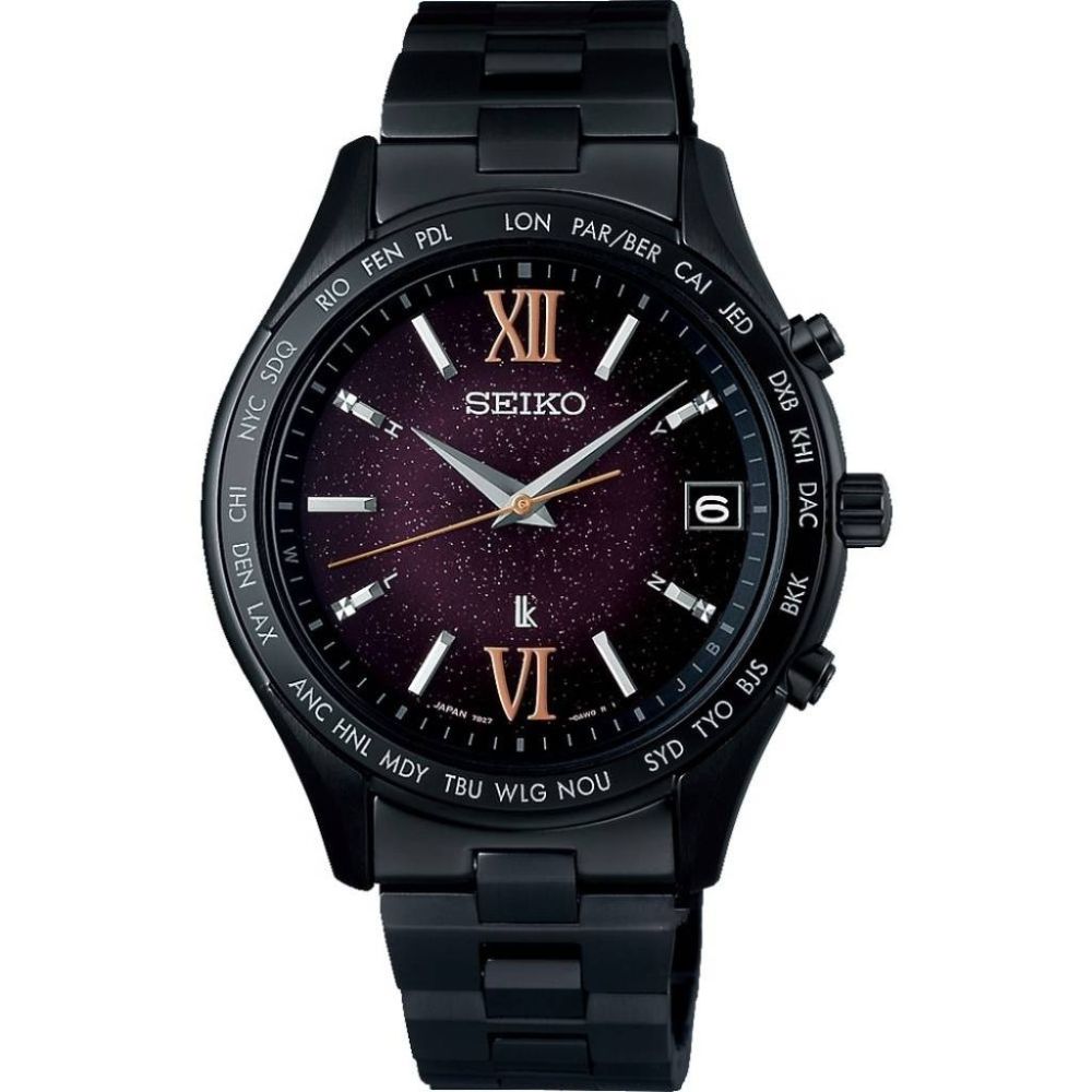 送禮首選★SEIKO 精工 LUKIA 閃耀之夜太陽能電波腕錶-38.4mm 7B27-UAB0P.SSVH037J  SK005 附提袋【全館滿額折價★APP下單點數4倍送】線上購買享_實體門市同步服務