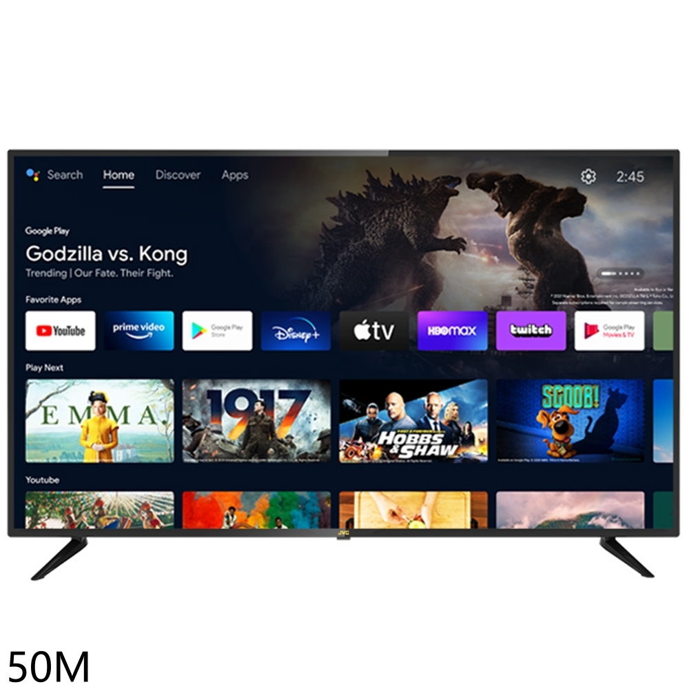 全館領券再折★JVC【50M】50吋4K連網智慧顯示器(含標準安裝)(7-11商品卡300元)