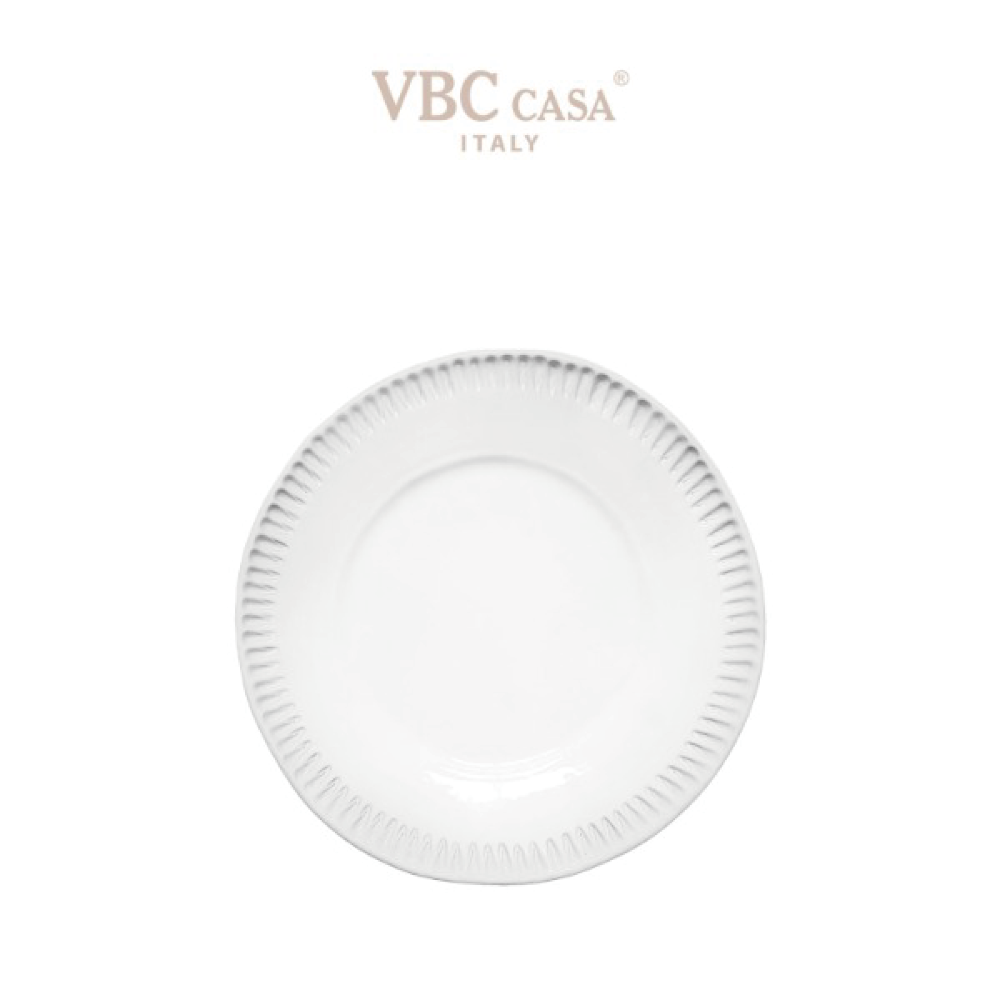 義大利 VBC casa │ 條紋系列 22 cm 沙拉盤 / 純白色