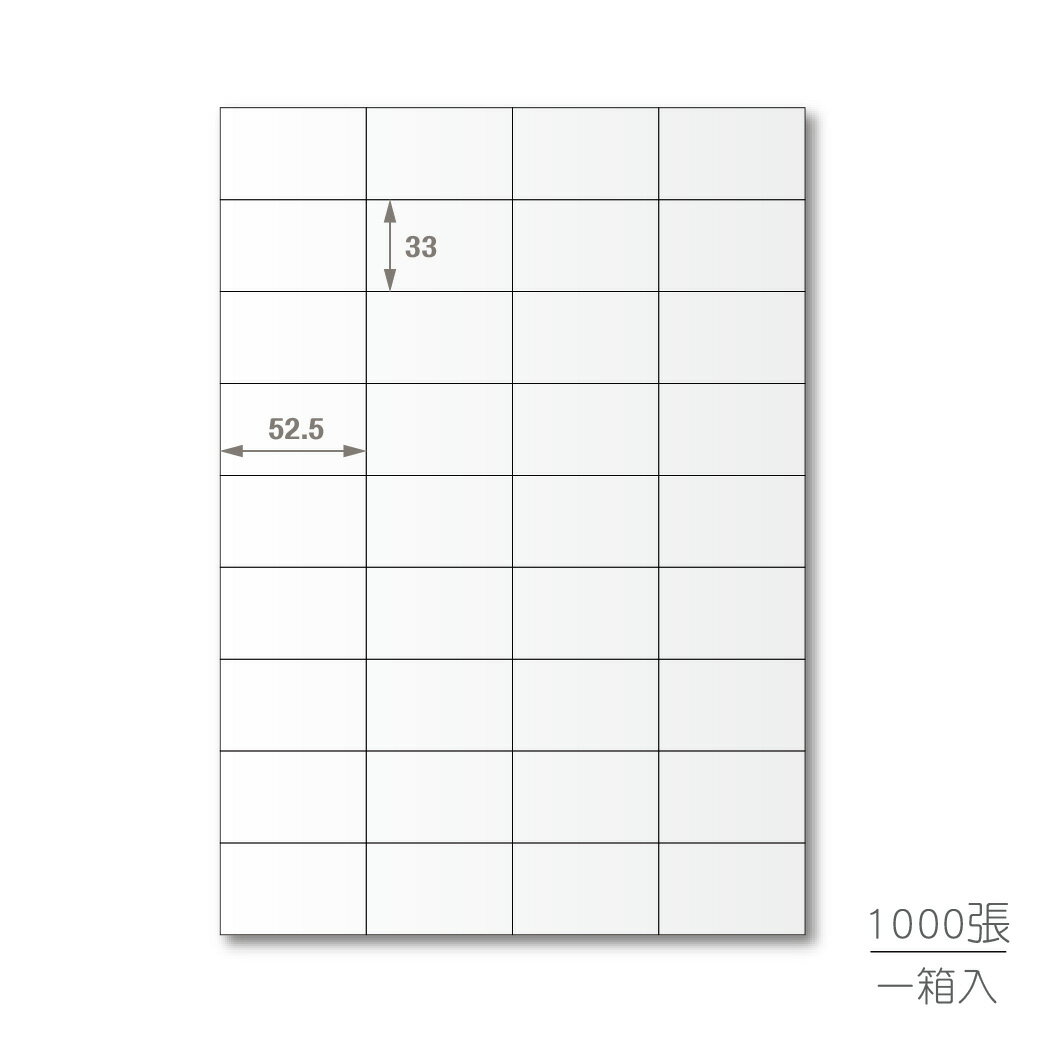 【蛙辦公】龍德 三用電腦標籤貼紙 36格 LD-8117-W-B 1000張(箱)