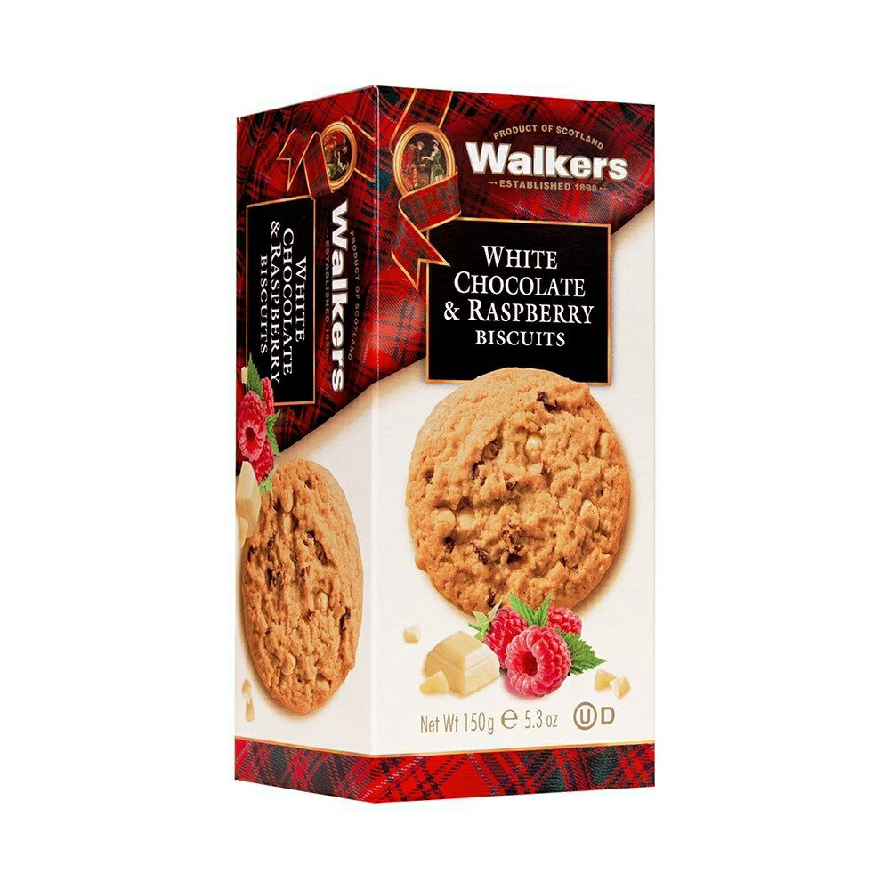 英國《Walkers》蘇格蘭皇家白巧克力覆盆子餅乾