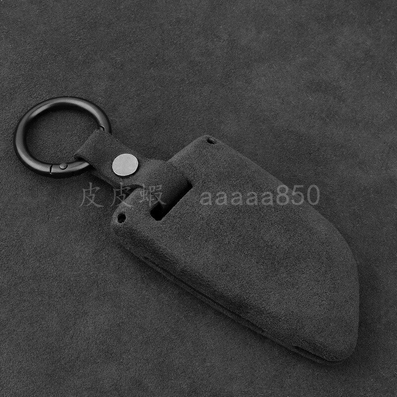 【優選百貨】Alacantara麂皮 寶馬G世代鑰匙套G30 G11 G01 G02 G05 G20 5系7系3系等刀鋒鑰匙殼鑰匙套 鑰匙包 4