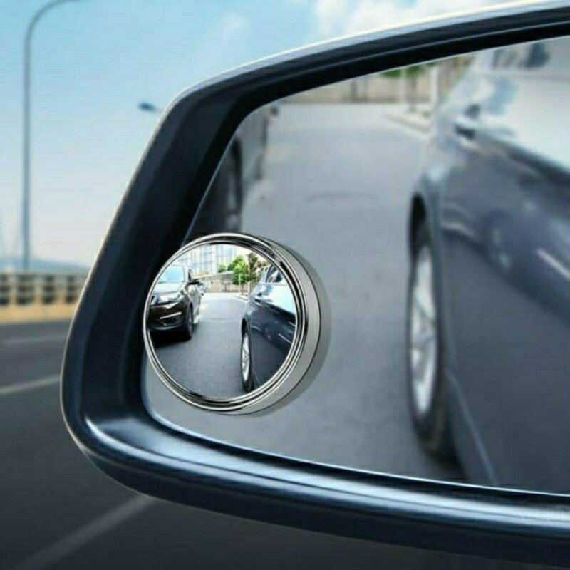 免運 車飾汽車后視鏡小圓鏡玻璃360度可調無邊輔助倒車鏡反光鏡盲點鏡
