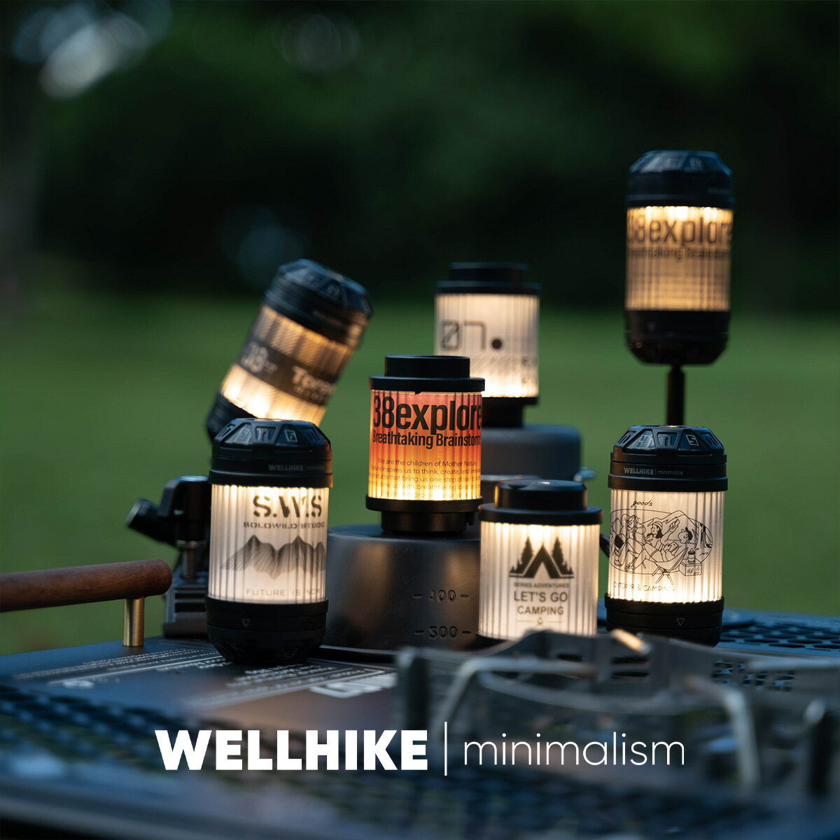 WELLHIKE戶外迷你夕照燈野營帳篷照明小巧可攜式氛圍幸運轉盤20燈
