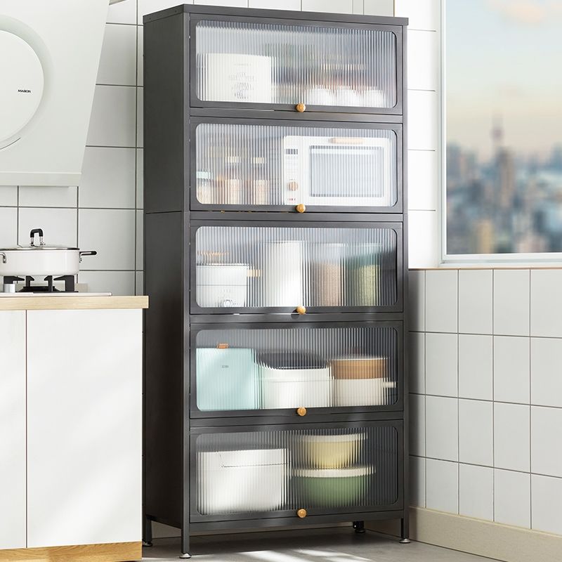 餐邊櫃子家用簡易廚房櫥櫃組合多功能收納餐具櫃靠墻碗櫃儲物櫃子-快速出貨