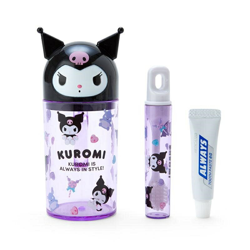 Sanrio 酷洛米 攜帶型牙刷牙膏杯組 120ml 牙刷 牙膏 漱口杯＊夏日微風＊