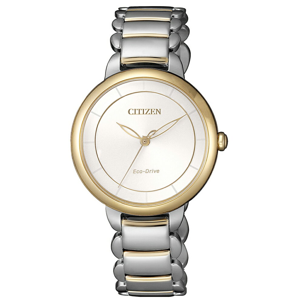 CITIZEN 星辰錶 L 系列 純粹風格 Eco-Drive 女腕錶(EM0674-81A) -31mm-白面鋼帶【刷卡回饋 分期0利率】【APP下單4%點數回饋】