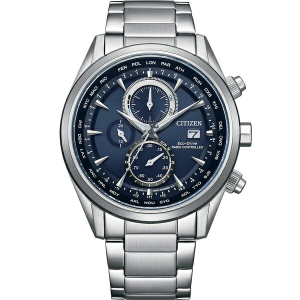 CITIZEN 星辰 空中之鷹 光動能時計腕錶(AT8260-85L)-43mm-藍面鋼帶【刷卡回饋 分期0利率】【APP下單22%點數回饋】