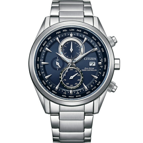 CITIZEN 星辰 空中之鷹 光動能時計腕錶(AT8260-85L)-43mm-藍面鋼帶【刷卡回饋 分期0利率】【APP下單點數13倍送】