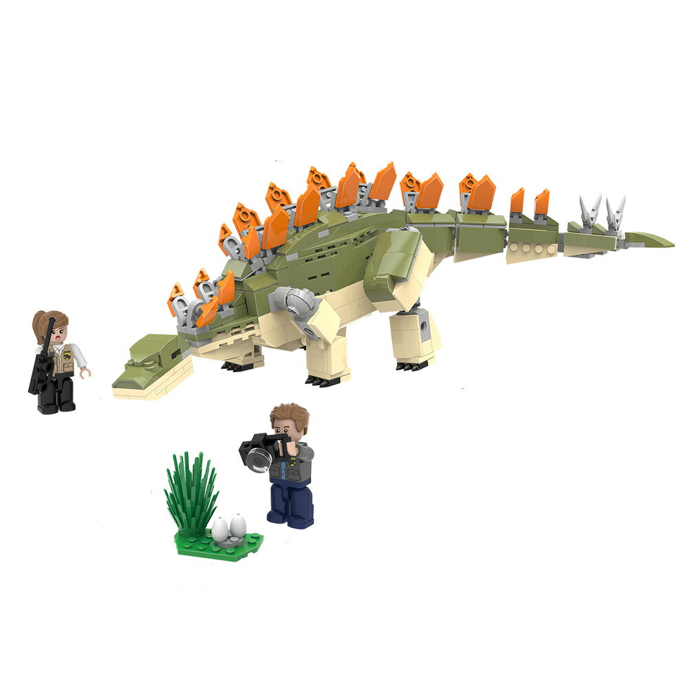 【BanBao邦寶積木楚崴】- EW-1010  侏儸紀系列-劍龍探險組合