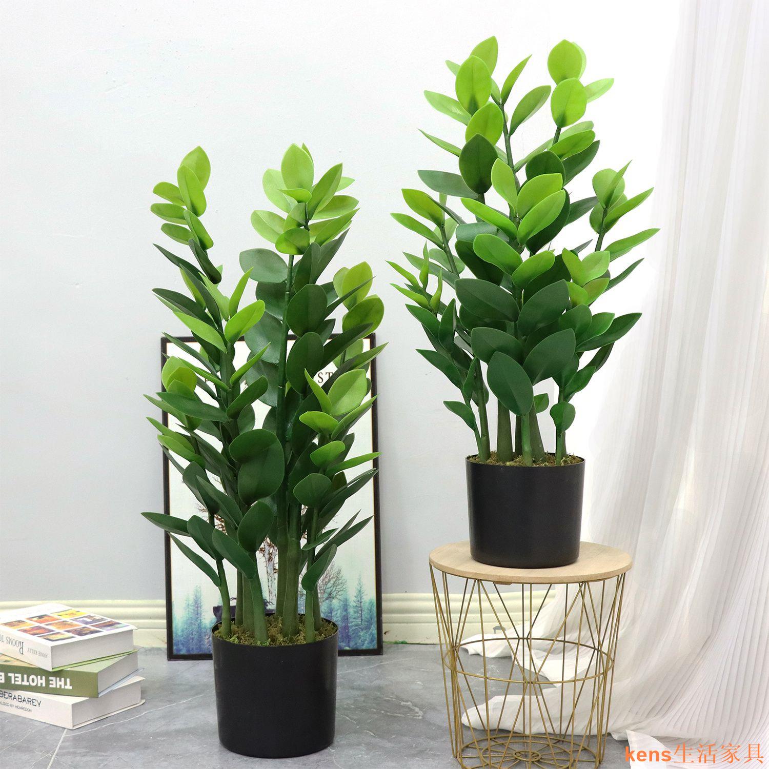 免運 仿真植物 模擬樹 模擬綠植 模擬擺飾 假樹 模擬金錢樹盆栽假樹室內客廳落地家居裝飾盆栽人造假花高檔招財樹特惠/開立發票K0929