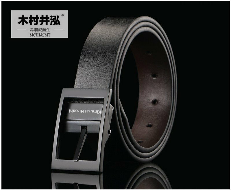 ㊣木村井泓 真皮二層皮經典腰帶 Kimurai Hiroshi 真皮腰帶 真皮皮帶 休閒腰帶 商務皮帶(A105)